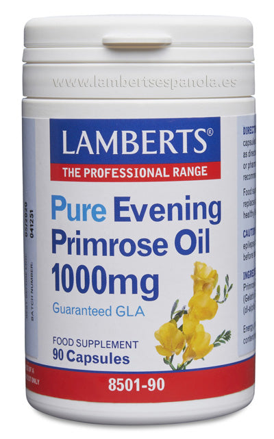 Aceite de Prímula u Onagra Puro 1000 mg con Vitamina E - Lamberts