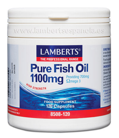 Aceite de Pescado Puro 1100 mg con 700 mg de Omega 3 - Lamberts