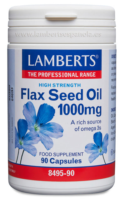 Aceite de Semillas de Lino 1000 mg rico en Omega 3 - Lamberts
