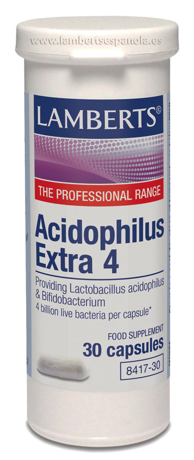 Acidophilus Extra 4 30 Caps. 4000 millones de bacterias amigas