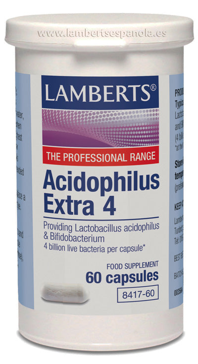 Acidophilus Extra 4 60 Caps. 4000 millones de bacterias amigas
