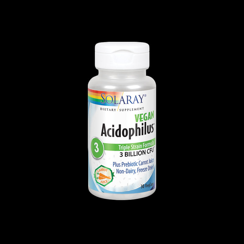 Acidophilus plus - 30 VegCaps. Sin leche. Apto para veganos