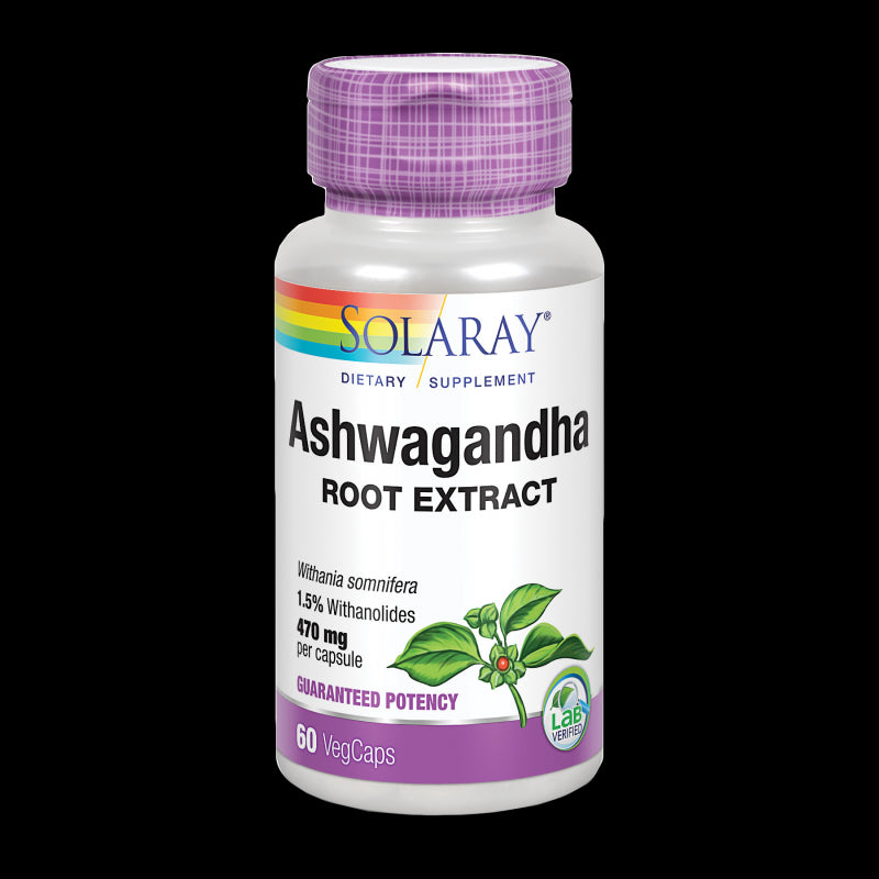 Ashwagandha-60 VegCaps. Apto para veganos. Sin gluten.