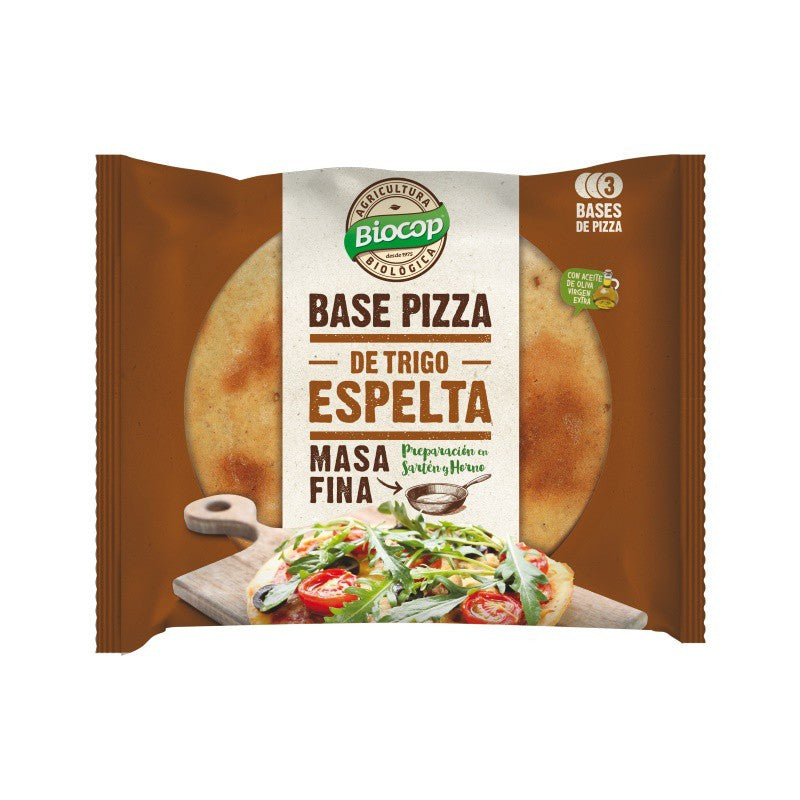 Base de pizza de Espelta Masa Fina 3 bases Bio 390g Biocop