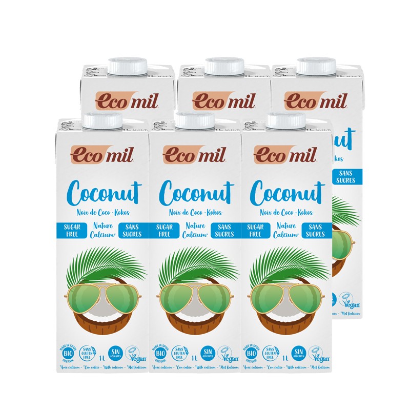 Bebida coconut Nature Calcium Bio 6x1L Ecomil