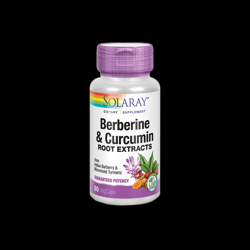 Berberine & Curcumin - 60 VegCaps. Sin gluten. Apto para veganos