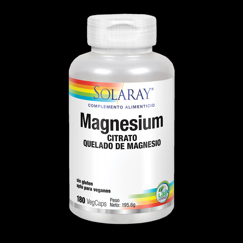 Big Magnesium Citrate - 180 VegCaps. Sin gluten. Apto para veganos
