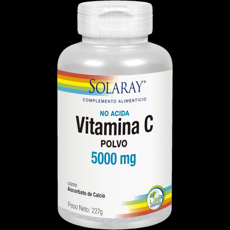 Buffered Vitamin C Powder 5000 mg - 227 g. Apto para veganos