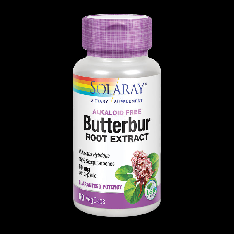 Butterbur (Petasita)- 60 VegCaps. Sin alcaloides. Apto para veganos