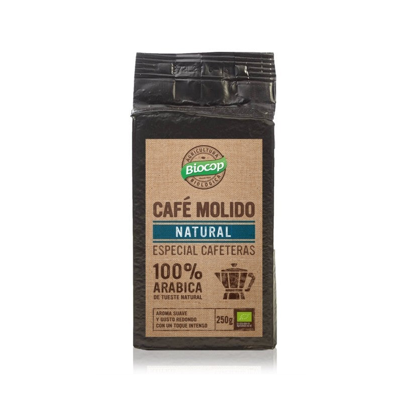Cafe molido 100% arábica bio 250 g Biocop