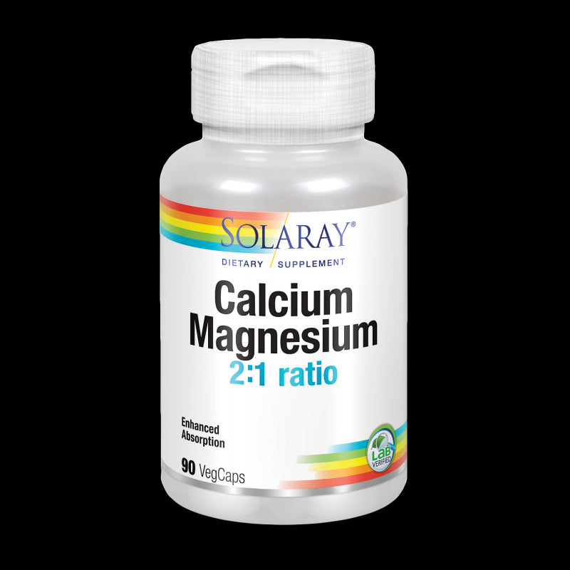 Calcium Magnesium- 90 VegCaps. Sin gluten. Apto para veganos