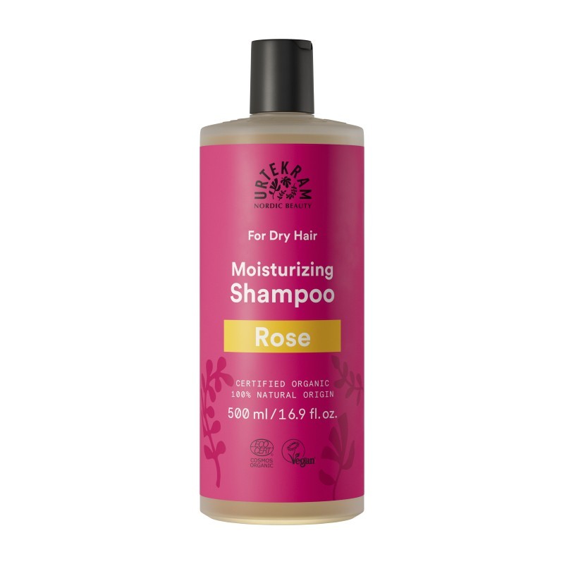 Champú de rosas para cabello seco Bio 500ml Urtekram