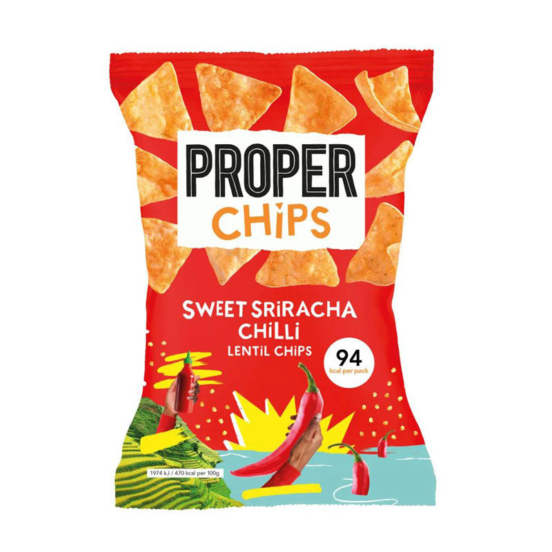 Chips de lenteja Sweet Sriracha Chilli 85g Proper