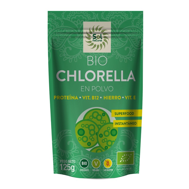 Chlorella en polvo Bio 125g Sol Natural