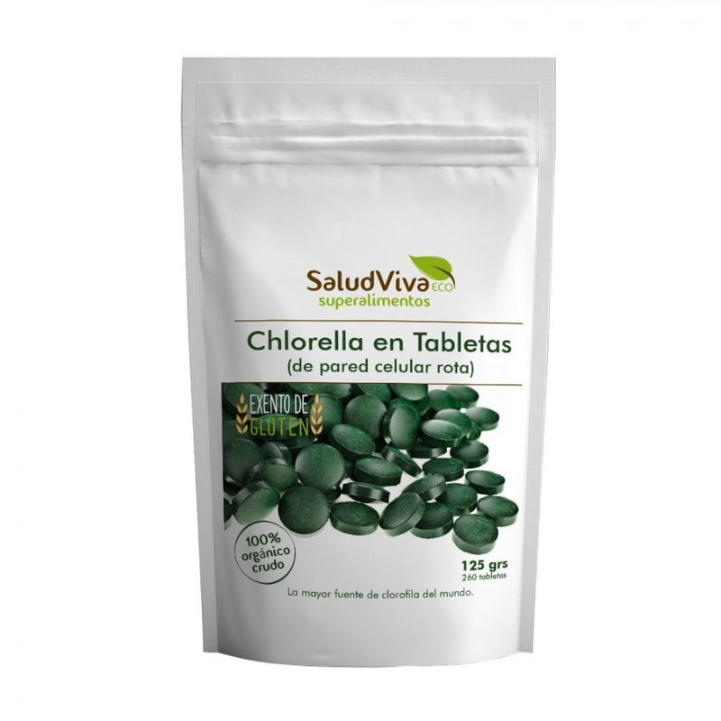 Alga Chlorella en Tabletas ECO, 125g - Salud Viva