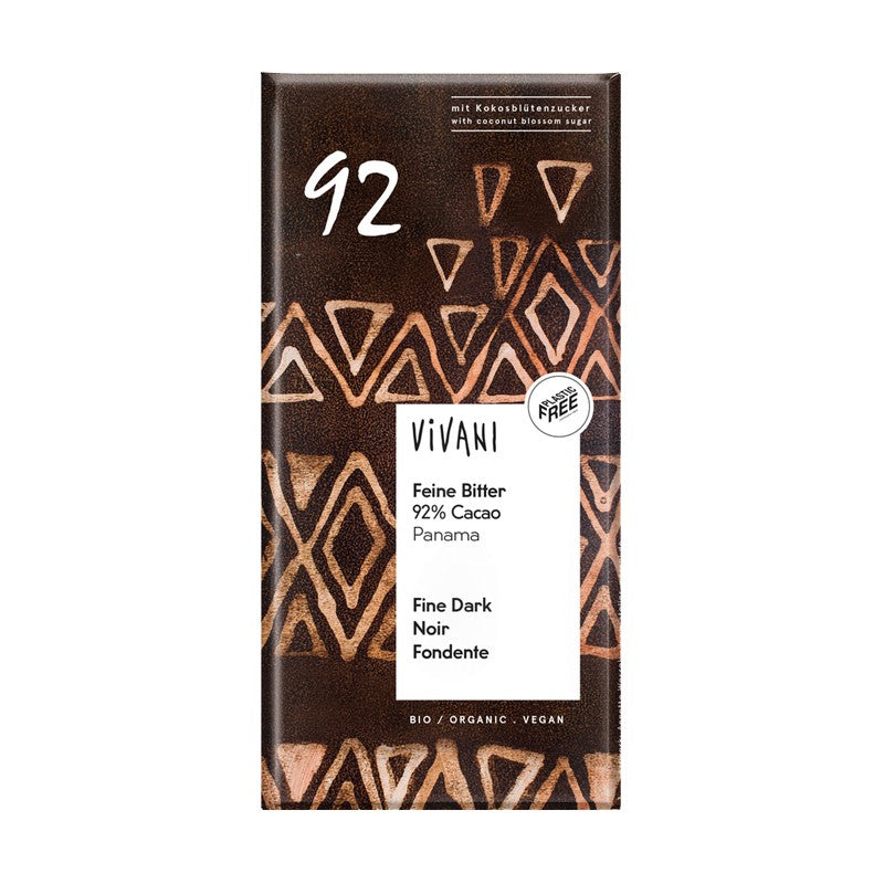 Chocolate negro 92% bio 80g Vivani
