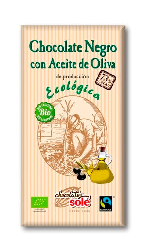 Chocolate negro 73% Aaceite oliva Eco FT 100 gr