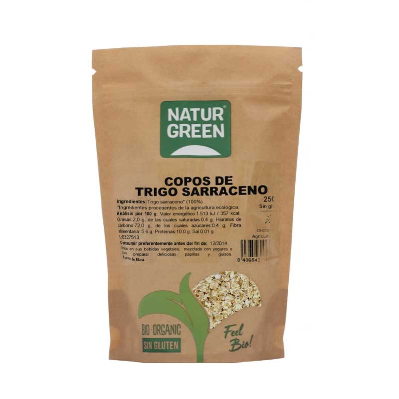 Copos de Trigo Sarraceno s/g  Bio 250g Naturgreen