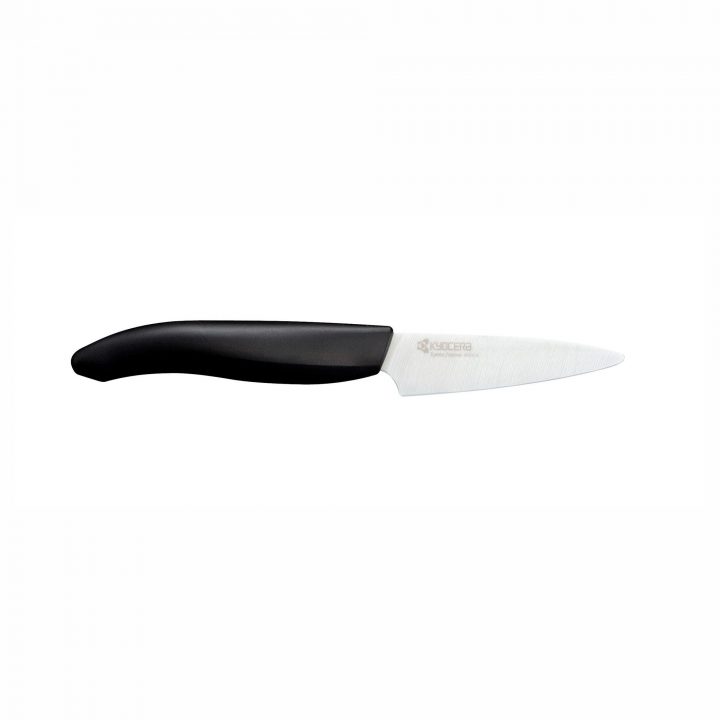 Cuchillo mondador de cerámica de 7,5 cm de mango negro – Kyocera FK-075WH