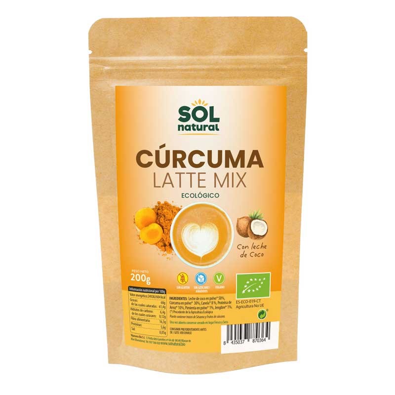 Curcuma latte mix Bio 200g Sol Natural