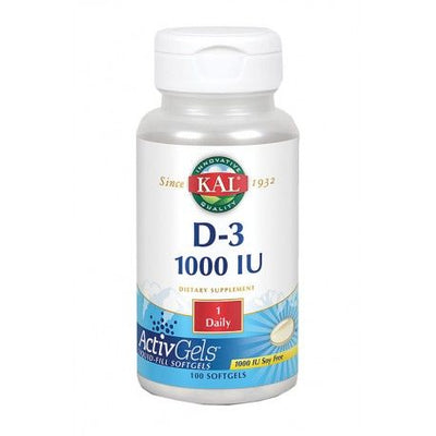 Vitamina D3 1000 UI, 100 Perlas - KAL - masquedietasonline.com 