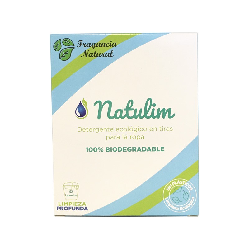 Detergente tiras biodegradable natural 32 lavados Natulim