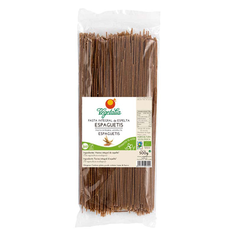 Espaguetis de espelta integral bio 500g Vegetalia