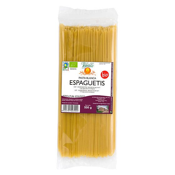 Espaguetis de trigo blanco bio 500 g Vegetalia