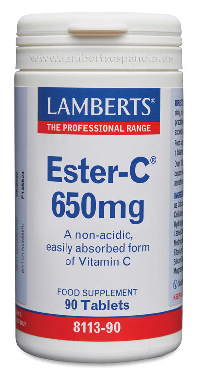 Ester-C® 650 mg. Vitamina C suave, de alta absorción