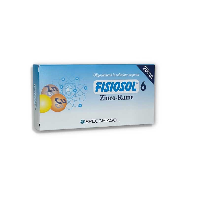 Fisiosol 6 Zinc-Cobre viales 20x2ml Specchiasol