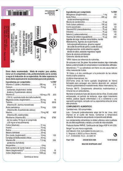 Fórmula VM-75 - 180 comprimidos