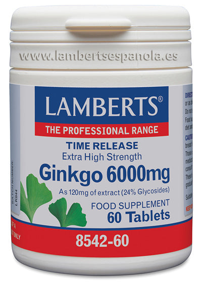 Ginkgo 6.000 mg 60 tabletas