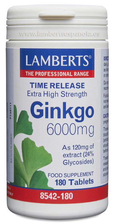 Ginkgo Biloba 6000 mg en extracto