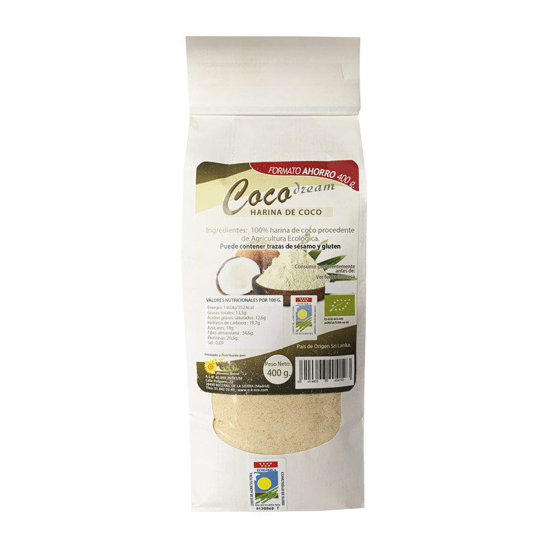 Harina de coco bio 400 g Dream Foods