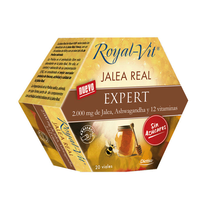 Jalea real Expert sin azucar 20 viales 2000mg Dietisa