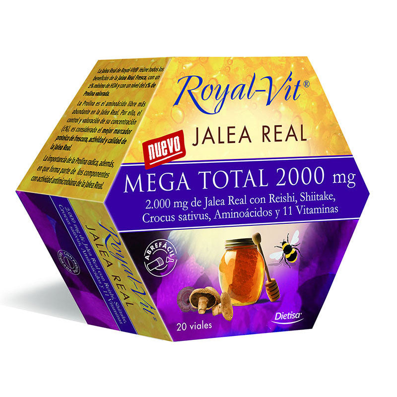 Jalea real Mega total 20 viales 2000 mg Dietisa