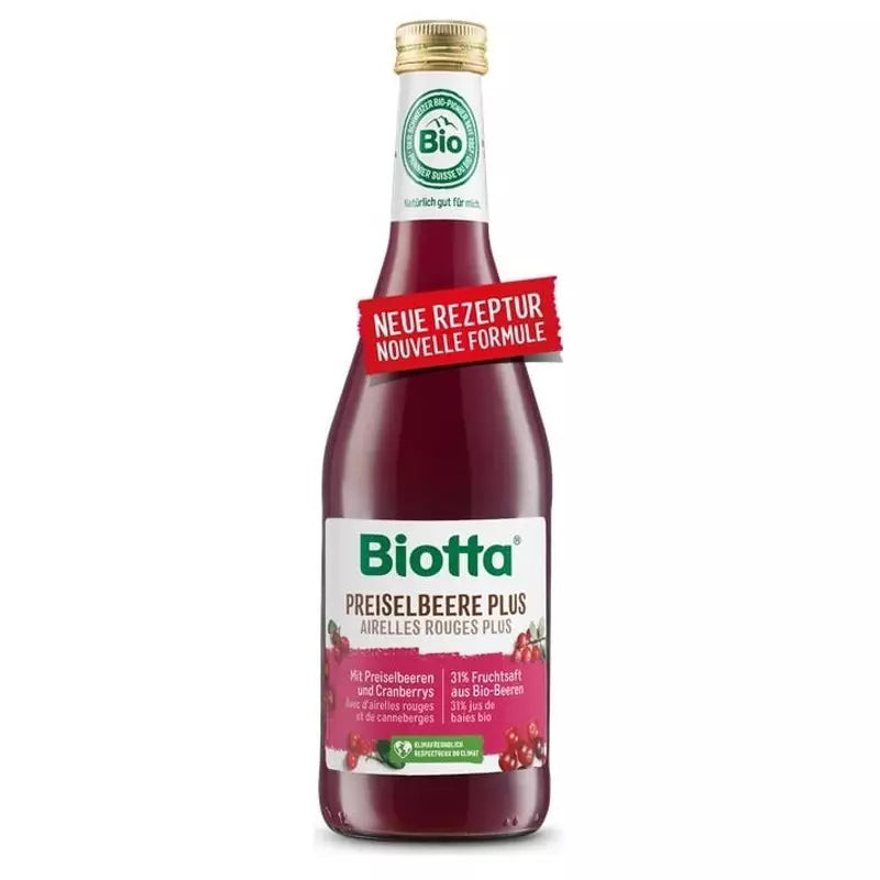 Jugo de arandanos rojos plus Bio 500 ml Biotta