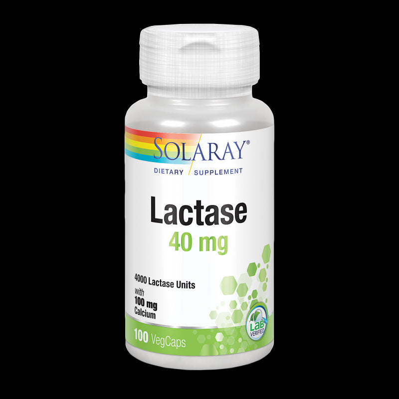 Lactase 40 mg 4000 FCC- 100 VegCaps. Apto para veganos