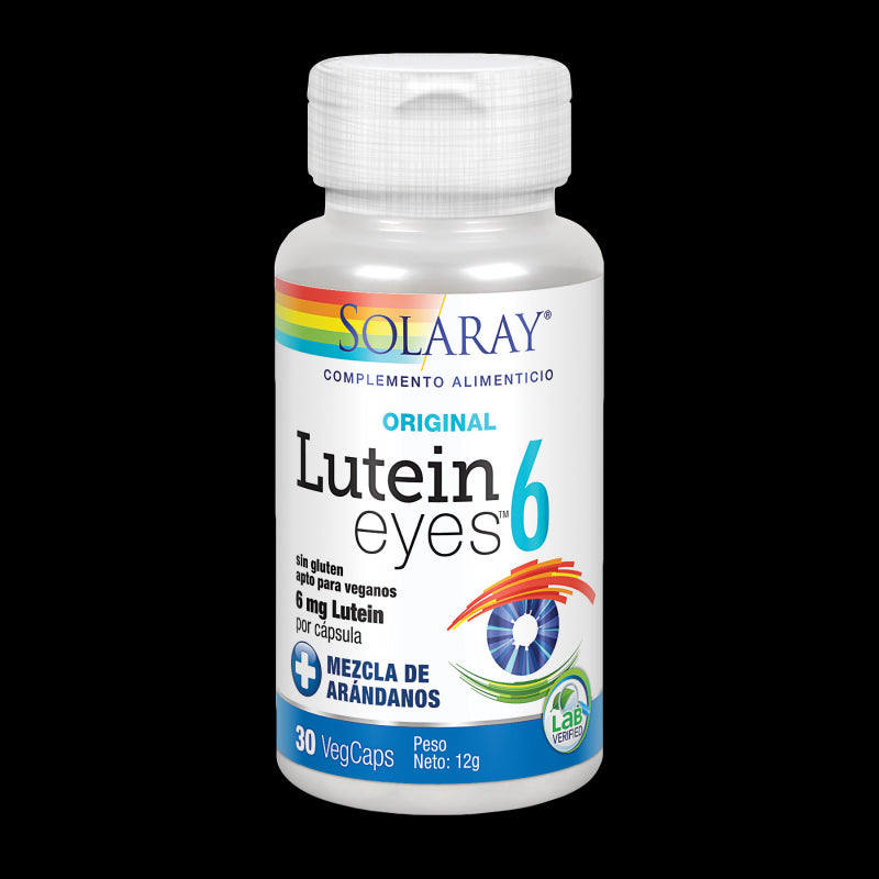 Lutein Eyes™ 6mg- 30 VegCaps. Sin gluten. Apto para veganos