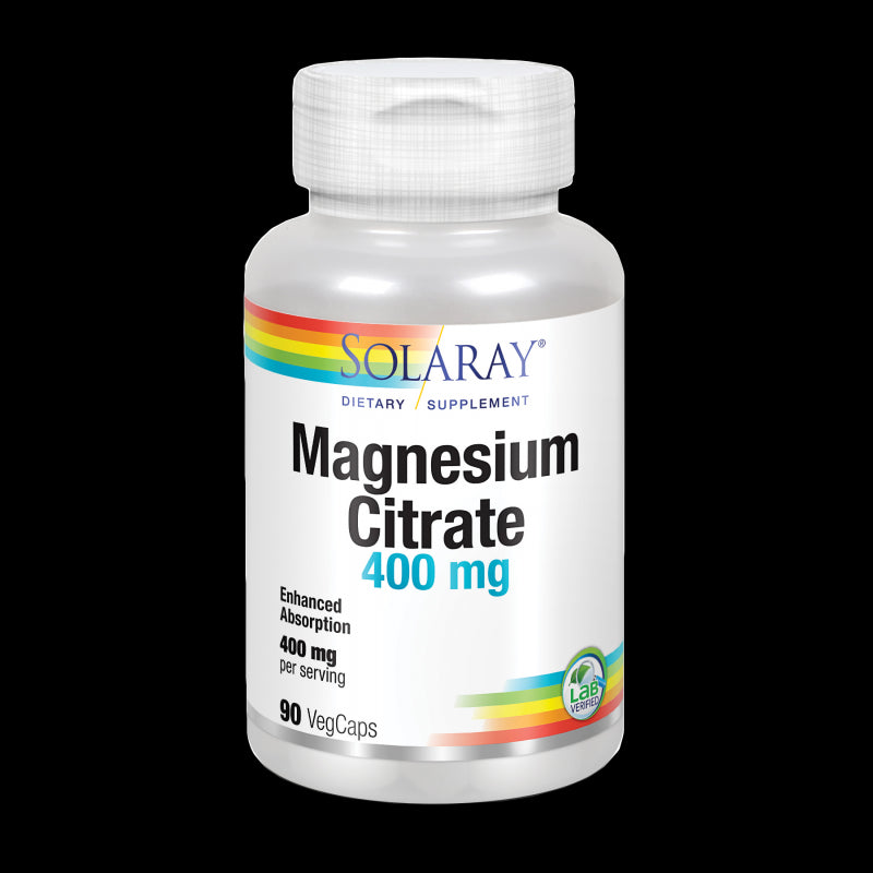 Magnesium Citrate- 90 VegCaps. Sin gluten. Apto para veganos