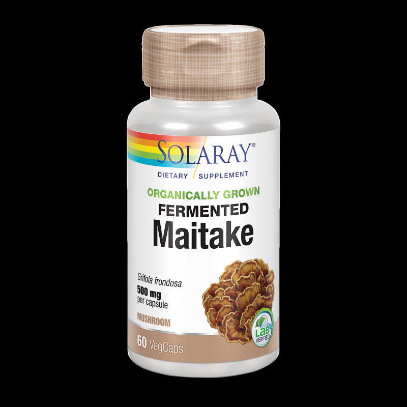 Maitake 500 mg- 60 VegCaps-Orgánico. Sin Gluten. Apto para veganos