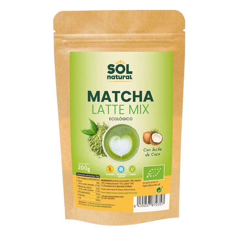 Matcha latte mix Bio 200g Sol Natural