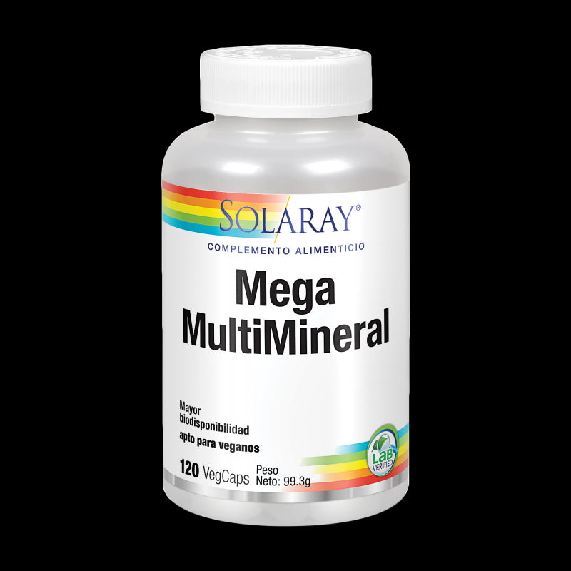 Mega multi mineral -120 VegCaps. Apto para veganos