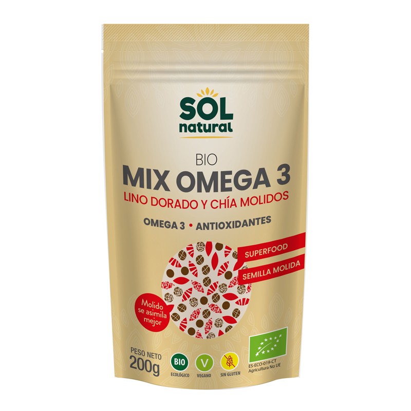 Mix Omega3 Lino y chia molidas Bio 200g Sol Natural