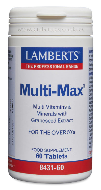 Multi-Max® Multivitamínico para mayores de 50. Una tableta al Día