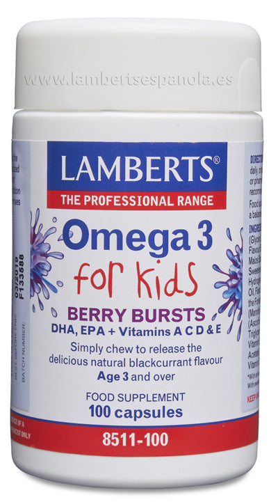 Omega 3 para Niños con DHA 100 mg y EPA 14 mg - Lamberts