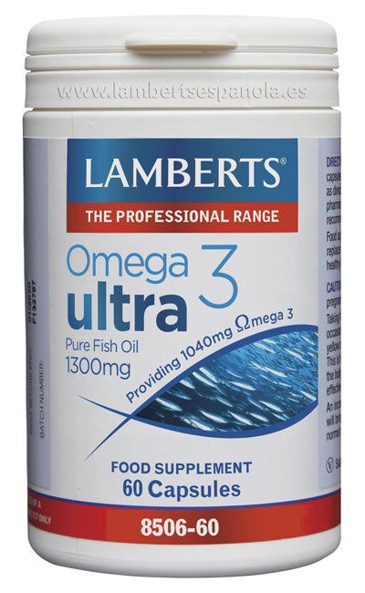 Omega 3 Ultra que aporta 1300 mg de Aceite de Pescado Puro - Lamberts