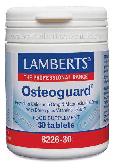 Osteoguard®.  Calcio, Magnesio, Boro, Vitaminas D y K 30 tabletas