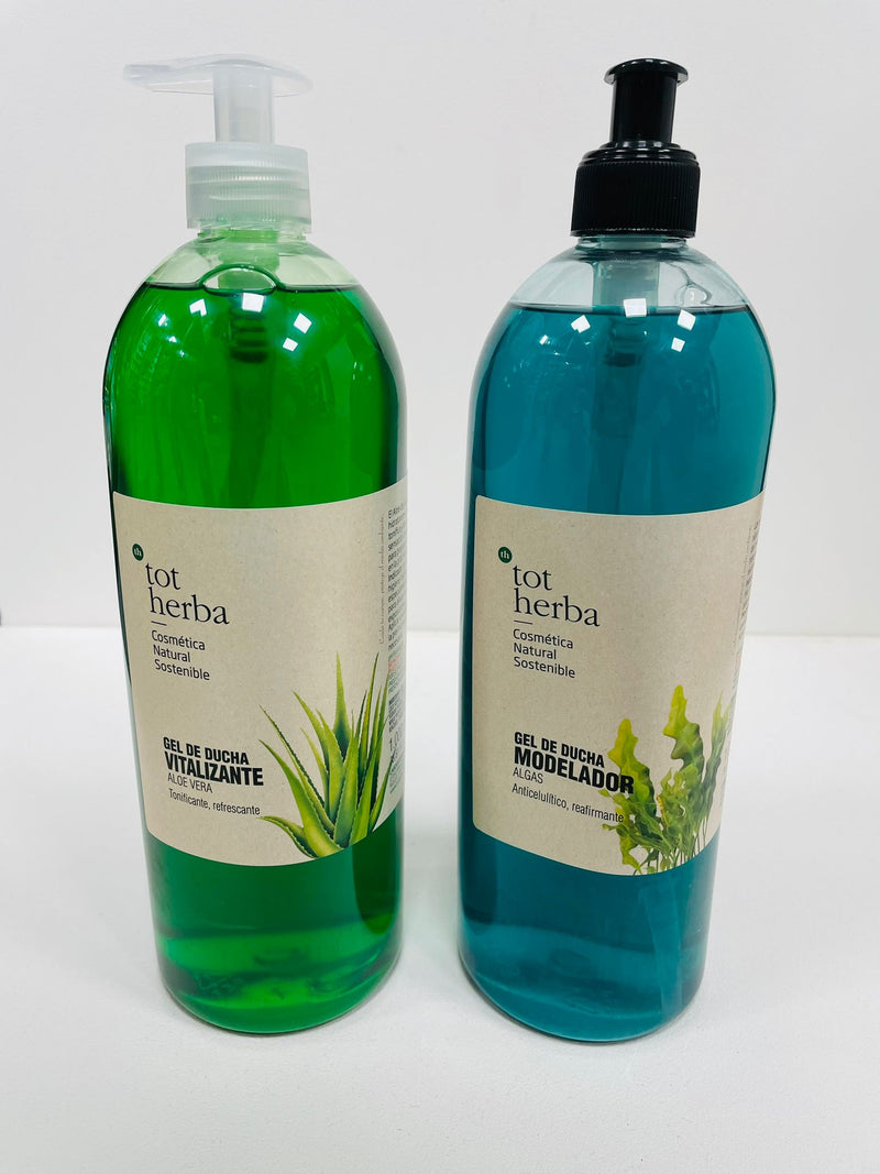 Pack Gel de ducha Vitalizante de Aloe Vera + Gel de ducha Modelador Algas - Tot Herba