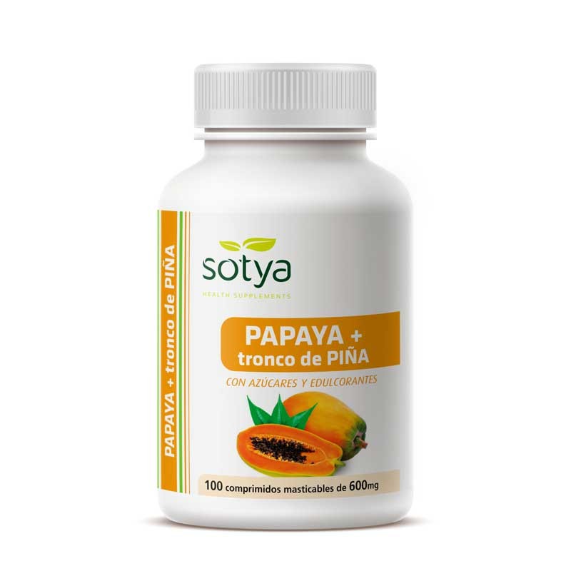 Papaya 600mg 100 comprimidos Sotya